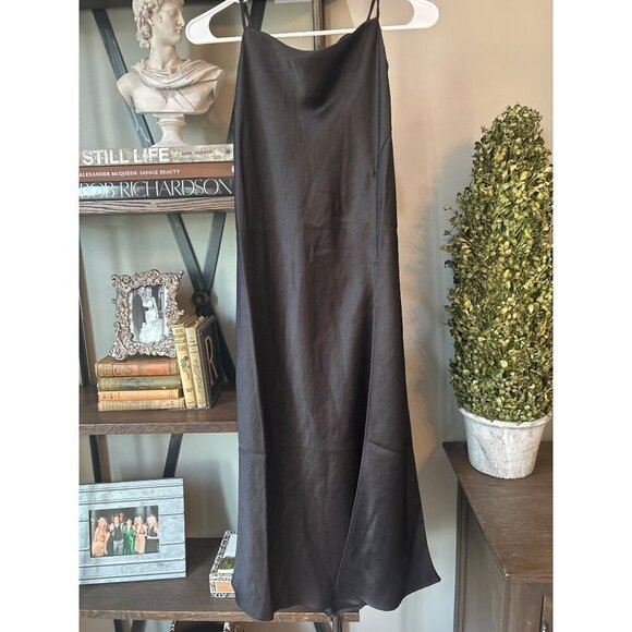 Bec + Bridge Camille Satin Maxi Skirt Black Womens Size 4 - Picture 5 of 8